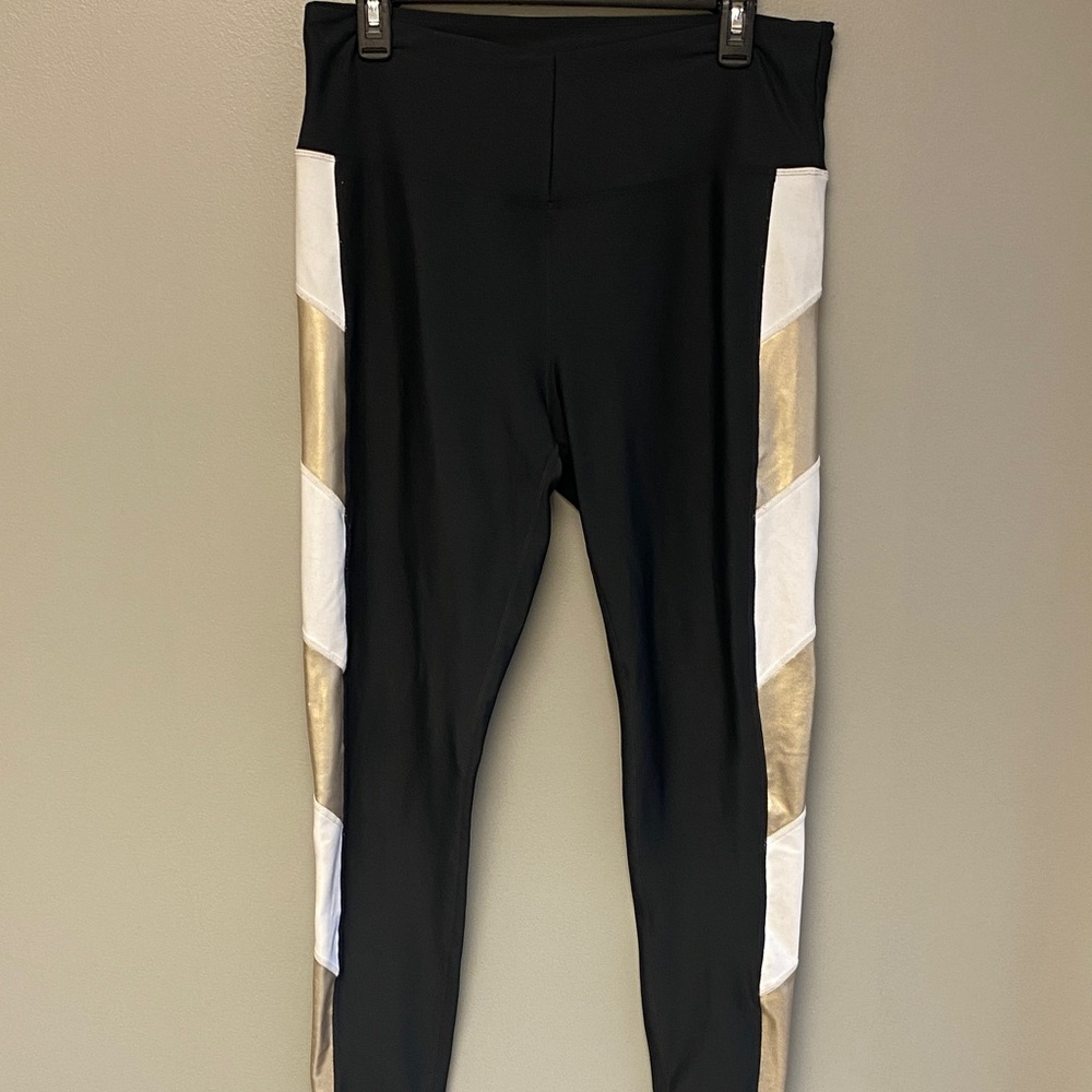 Aqua Athletic Black Leggings — Size XL — EUC